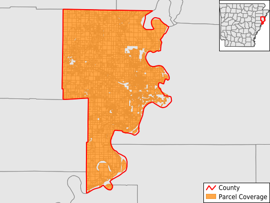 Crittenden County Arkansas GIS Parcel Data Download Coverage