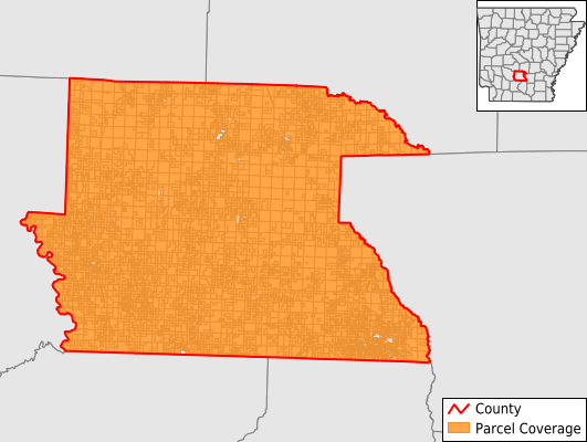 Dallas County Arkansas GIS Parcel Data Download Coverage