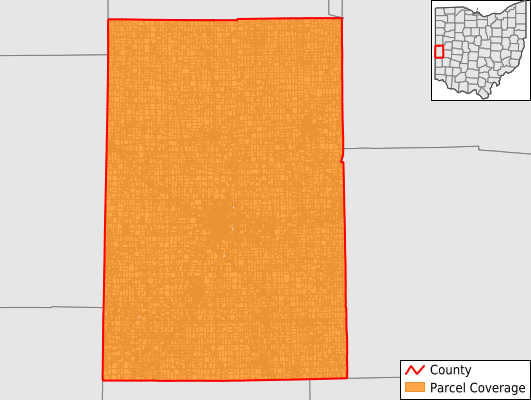 Darke County Ohio GIS Parcel Data Download Coverage