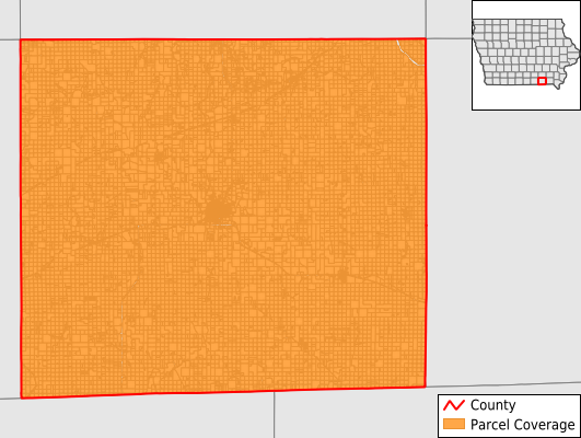 Davis County Iowa GIS Parcel Data Download Coverage