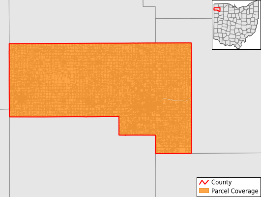 Defiance County Ohio GIS Parcel Data Download Coverage