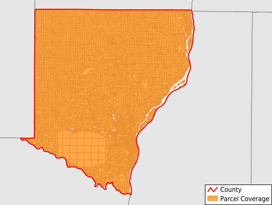 Des Moines County Iowa GIS Parcel Data Download Coverage