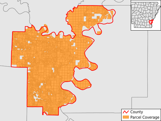 Desha County Arkansas GIS Parcel Data Download Coverage