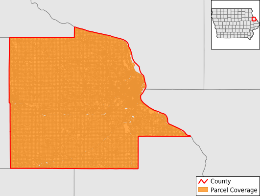 Dubuque County Iowa GIS Parcel Data Download Coverage