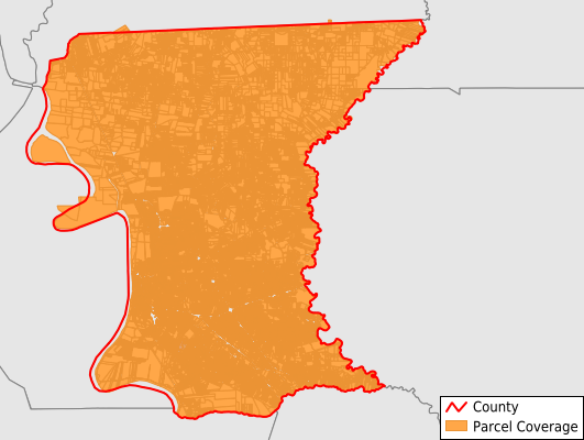 East Baton Rouge Parish Louisiana GIS Parcel Data Download Coverage
