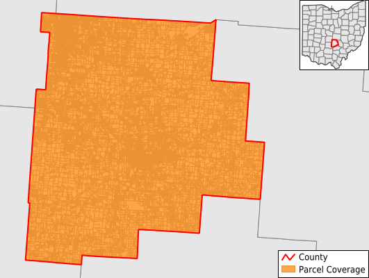 Fairfield County Ohio GIS Parcel Data Download Coverage
