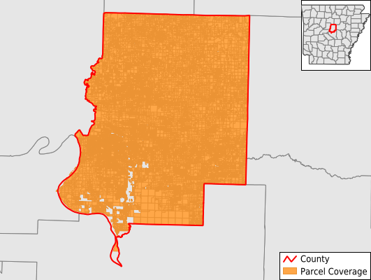 Faulkner County Arkansas GIS Parcel Data Download Coverage