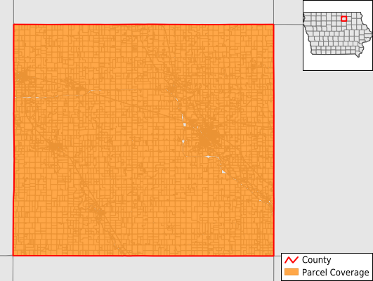Floyd County Iowa GIS Parcel Data Download Coverage