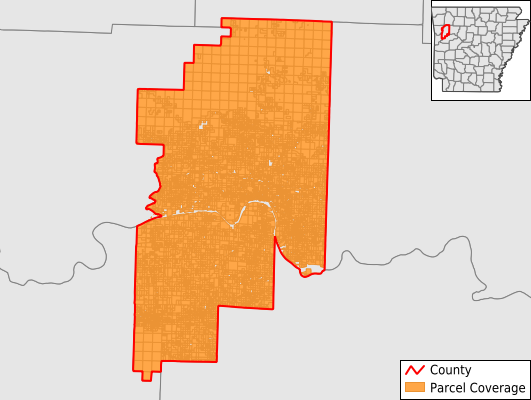 Franklin County Arkansas GIS Parcel Data Download Coverage