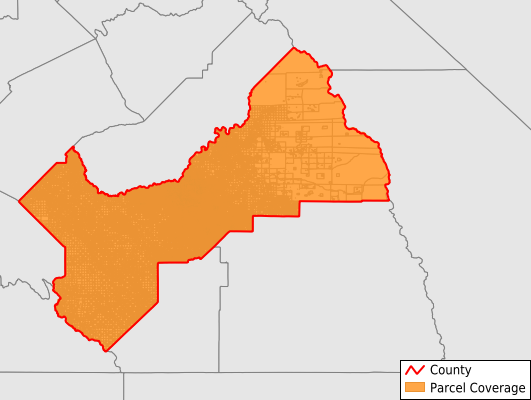 Fresno County California GIS Parcel Data Download Coverage
