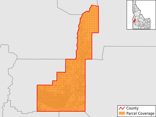 Gem County Idaho GIS Parcel Data Download Coverage