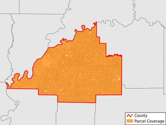 Gibson County Indiana GIS Parcel Data Download Coverage