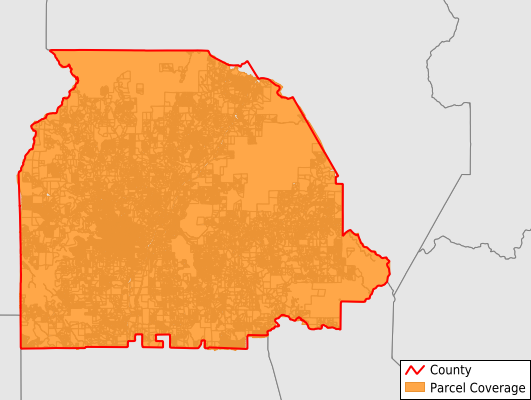 Gilmer County Georgia GIS Parcel Data Download Coverage