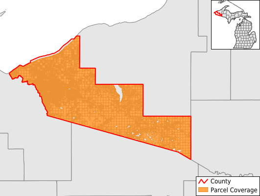 Gogebic County Michigan GIS Parcel Data Download Coverage