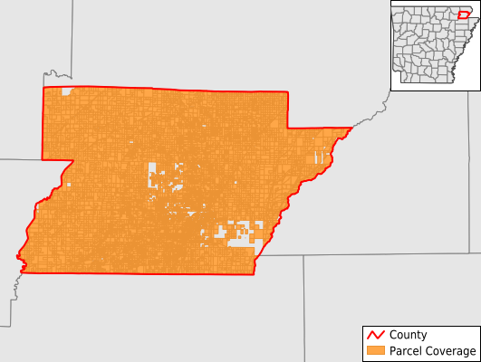Greene County Arkansas GIS Parcel Data Download Coverage