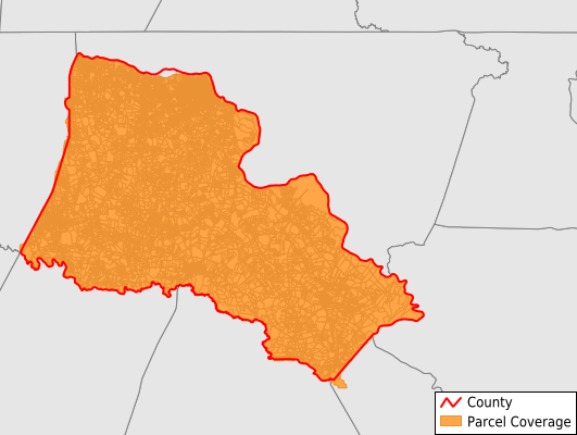 Halifax County North Carolina GIS Parcel Data Download Coverage