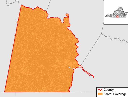 Halifax County Virginia GIS Parcel Data Download Coverage