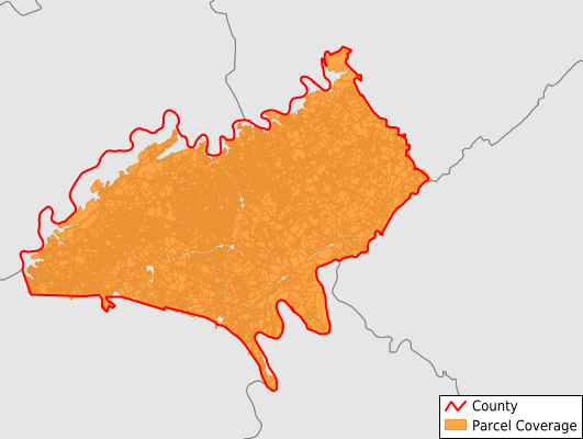 Hamblen County Tennessee GIS Parcel Data Download Coverage