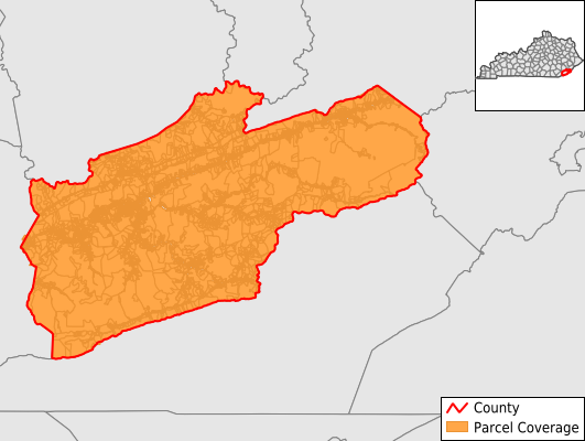 Harlan County Kentucky GIS Parcel Data Download Coverage