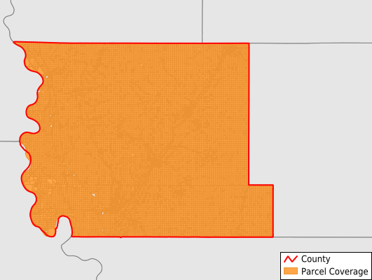 Harrison County Iowa GIS Parcel Data Download Coverage