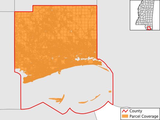 Harrison County Mississippi GIS Parcel Data Download Coverage