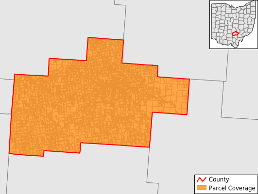 Hocking County Ohio GIS Parcel Data Download Coverage