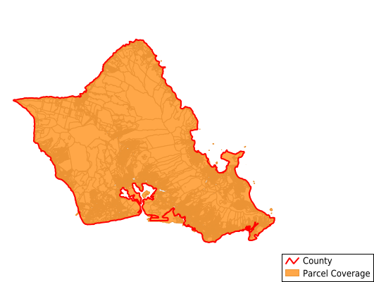 Honolulu County Hawaii GIS Parcel Data Download Coverage
