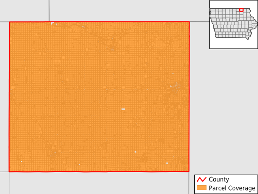 Howard County Iowa GIS Parcel Data Download Coverage