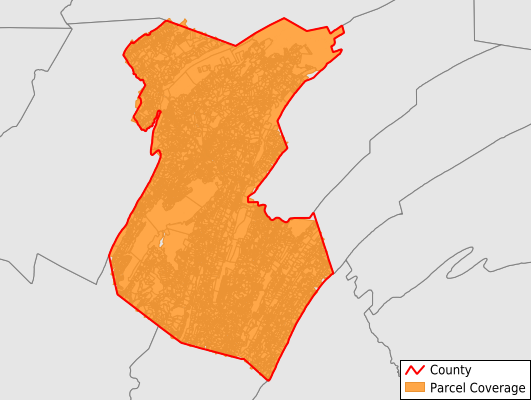 Huntingdon County Pennsylvania GIS Parcel Data Download Coverage