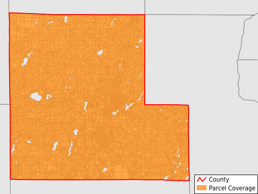 Isanti County Minnesota GIS Parcel Data Download Coverage