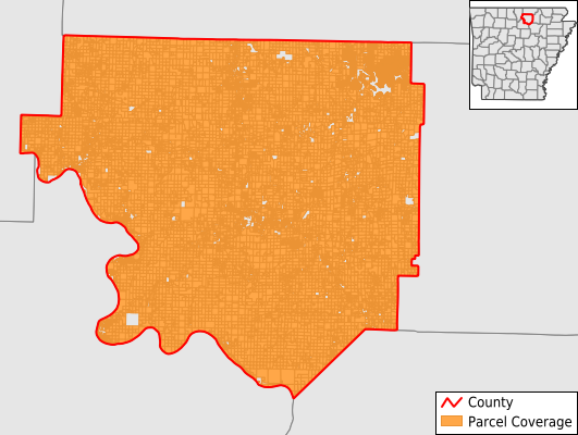 Izard County Arkansas GIS Parcel Data Download Coverage