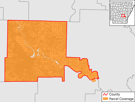 Jefferson County Arkansas GIS Parcel Data Download Coverage