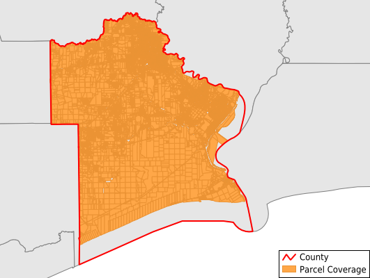 Jefferson County Texas GIS Parcel Data Download Coverage