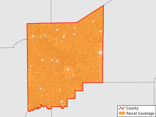Jennings County Indiana GIS Parcel Data Download Coverage