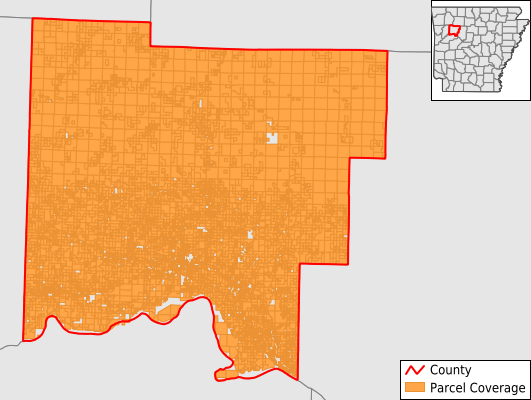 Johnson County Arkansas GIS Parcel Data Download Coverage
