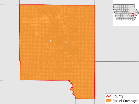Johnson County Iowa GIS Parcel Data Download Coverage