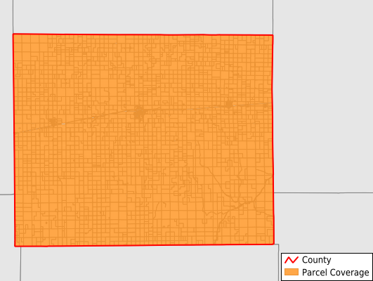 Kiowa County Kansas GIS Parcel Data Download Coverage
