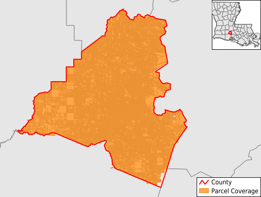 Lafayette Parish Louisiana GIS Parcel Data Download Coverage