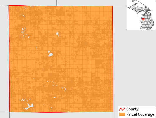 Lake County Michigan GIS Parcel Data Download Coverage