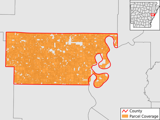 Lee County Arkansas GIS Parcel Data Download Coverage