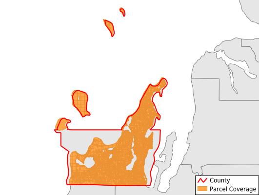 Leelanau County Michigan GIS Parcel Data Download Coverage