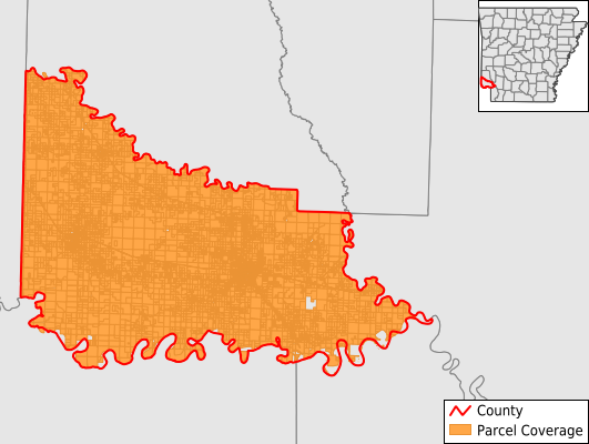 Little River County Arkansas GIS Parcel Data Download Coverage