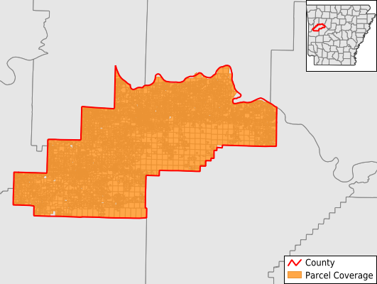 Logan County Arkansas GIS Parcel Data Download Coverage