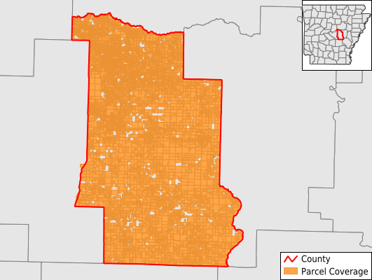 Lonoke County Arkansas GIS Parcel Data Download Coverage