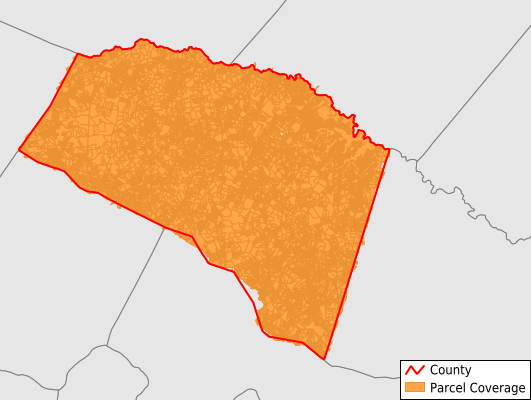 Louisa County Virginia GIS Parcel Data Download Coverage