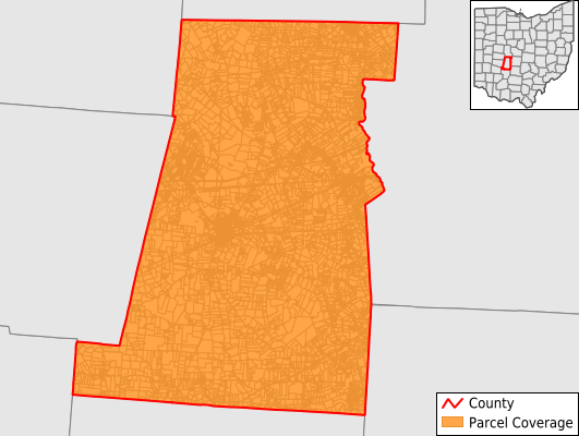 Madison County Ohio GIS Parcel Data Download Coverage