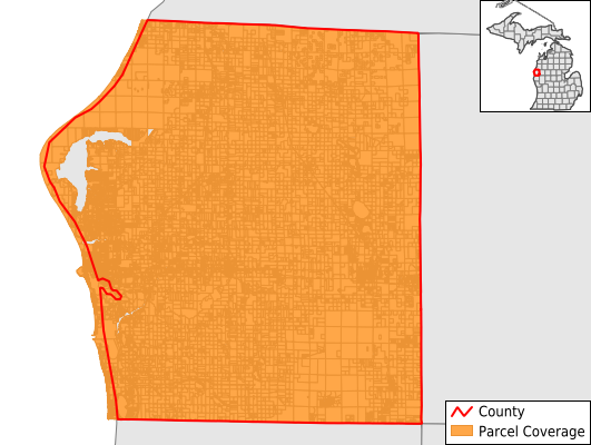 Mason County Michigan GIS Parcel Data Download Coverage