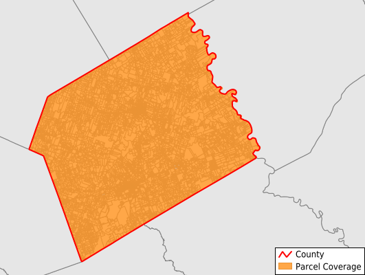Milam County Texas GIS Parcel Data Download Coverage