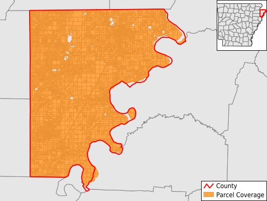 Mississippi County Arkansas GIS Parcel Data Download Coverage