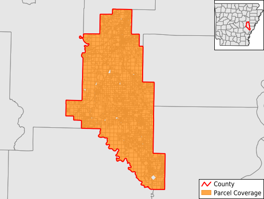 Monroe County Arkansas GIS Parcel Data Download Coverage